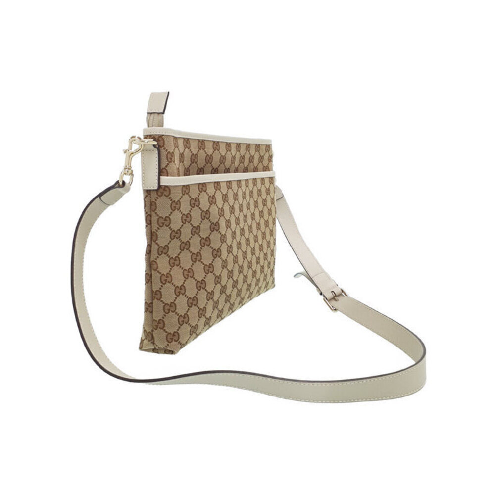 Gucci Classic Brown Messenger bag GG Flat Canvas